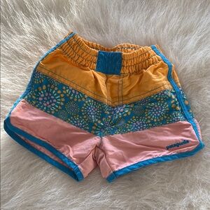Patagonia Colorful Patterned board Shorts 12-18 months